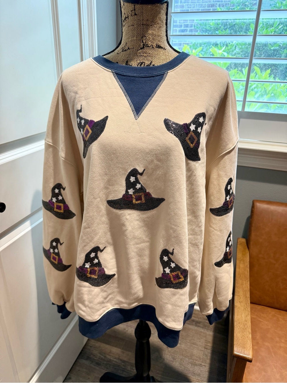Krush Kandy Boutique Halloween Witch Hat Pullover Sweatshirt